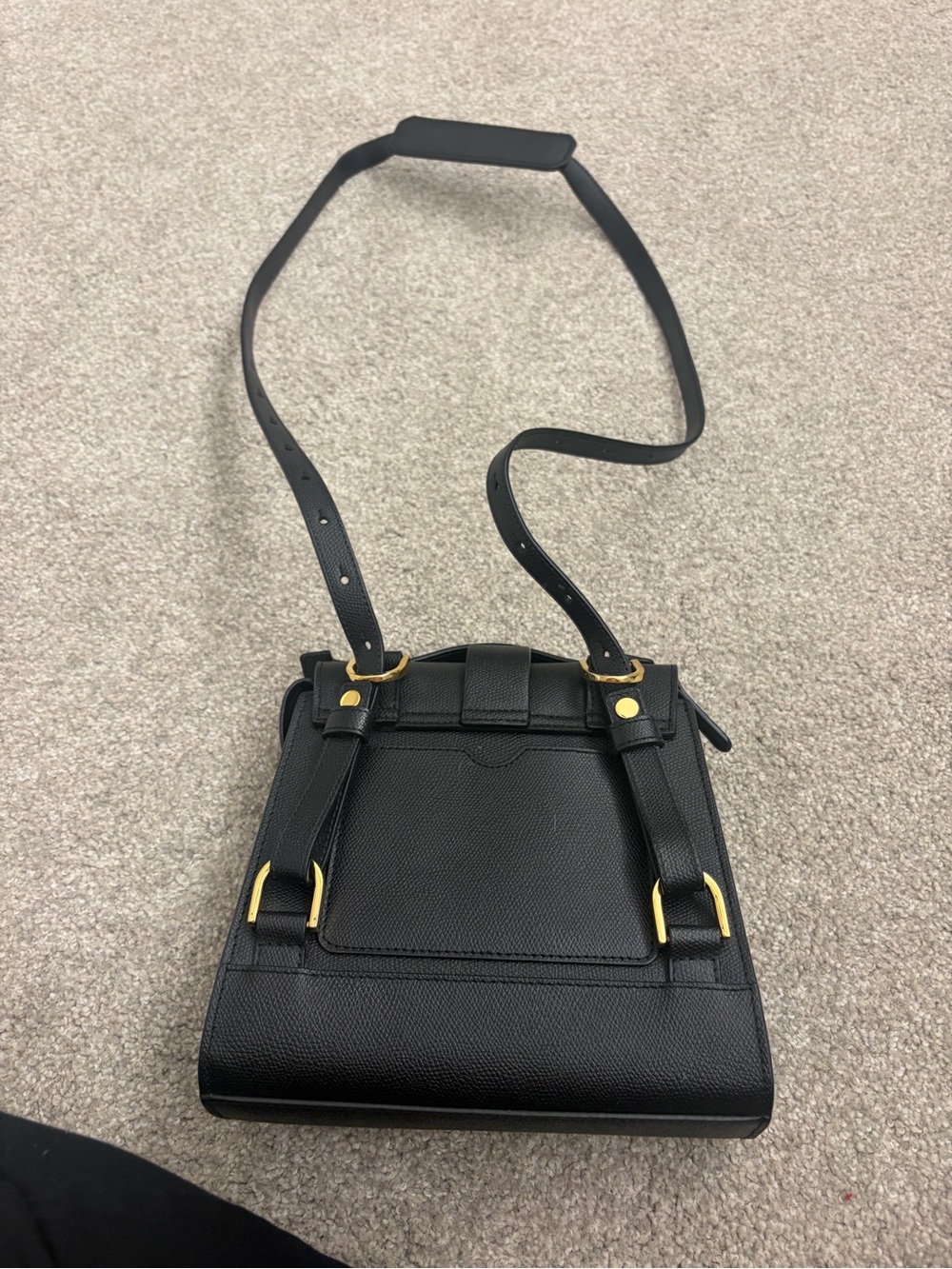 Senreve maestro Structured Black Crossbody Bag with Top Handle - Picture 5 of 8